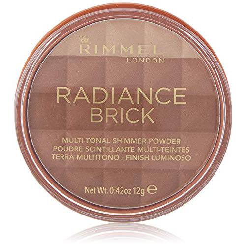 Rimmel Radiance Shimmer Brick Multi-Tonal Bronzer & Highlighter Palette- Medium