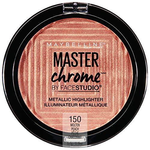 Maybelline New York Facestudio Master Chrome Metallic Highlighter Makeup, Molten Peach, 0.19 Ounce