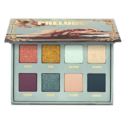 Lime Crime Eyeshadow Makeup Palette, Prelude, Chroma - 8 Highly Pigmented Matte & Metallic Shades of Golds, Deep Purple & Teal - Highly Pigmented Color & Easy to Blend - Mirrored Box - Vegan