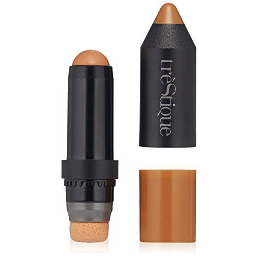 treStiQue Tinted Face Stick, Tinted Moisturizer with Built-In Foundation Sponge, Medium Coverage Foundation, Tinted Moisturizer Face Stick, Foundation Makeup