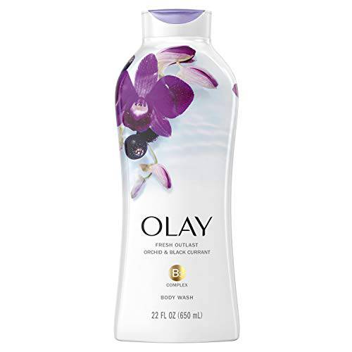 Olay Fresh Outlast Soothing Orchid & Black Currant Body Wash 22 oz, (4 Count)