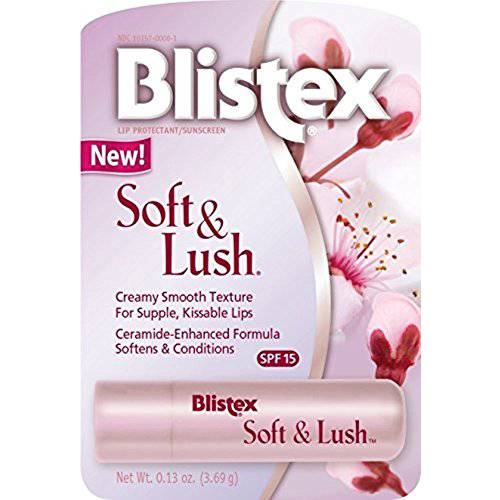 Blistex Soft & Lush Lip Balm, SPF 15 0.13 oz (Pack of 6)
