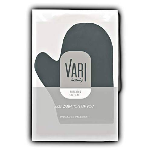 Vari Beauty Sunless Mitt Applicator | Soft Glove for Smooth, Streak-Free Body Tanner/Bronzer Application | Protects Hands from Stains | Reusable and Washable | Includes 1 Mitt
