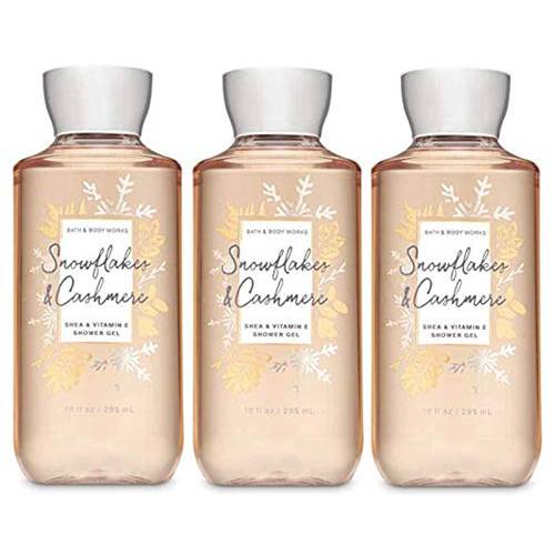 Bath and Body Works SNOWFLAKES & CASHMERE Value Pack - lot of 3 Shower Gel - Full Size
