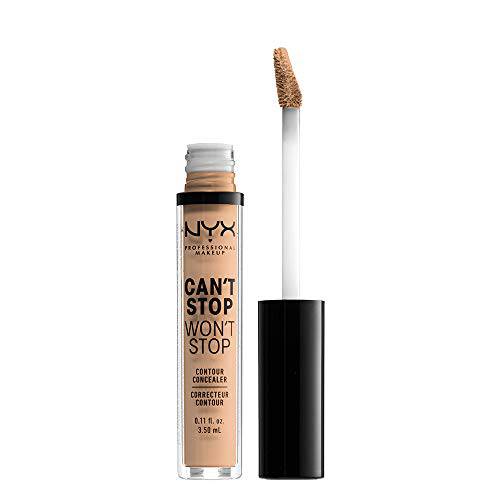 NYX PROFESSIONAL MAKEUP Can’t Stop Won’t Stop Contour Concealer, 24h Full Coverage Matte Finish - Natural