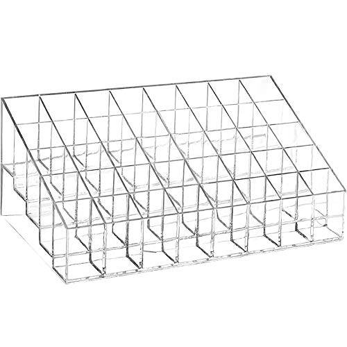40 Grids Lipsticks Holder - Clear Acrylic Lipgloss Lipstick Organizer and Storage Display Case for Lip Gloss, Lipstick Tubes