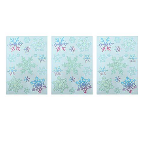 OULII Temporary Body Tattoos Christmas Snowflake Luminous Tattoo Stickers 3 Sheets