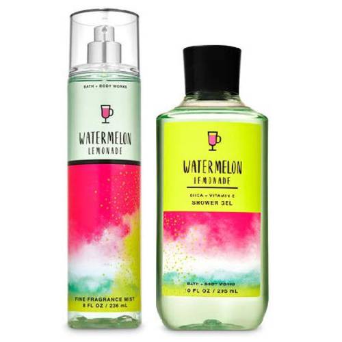 Bath and Body Works WATERMELON LEMONADE - Duo Gift Set - Shower Gel and Fragrance Mist - Full Size