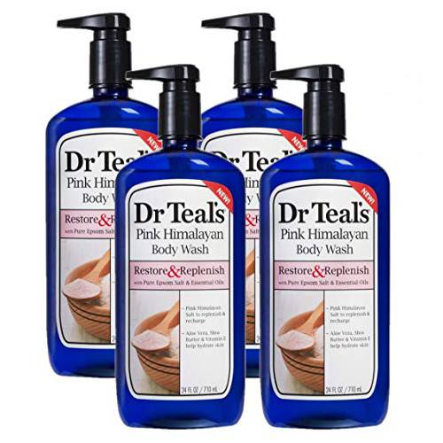 Dr Teal’s Body Wash 4-Pack (96 Fl Oz Total) Pink Himalayan