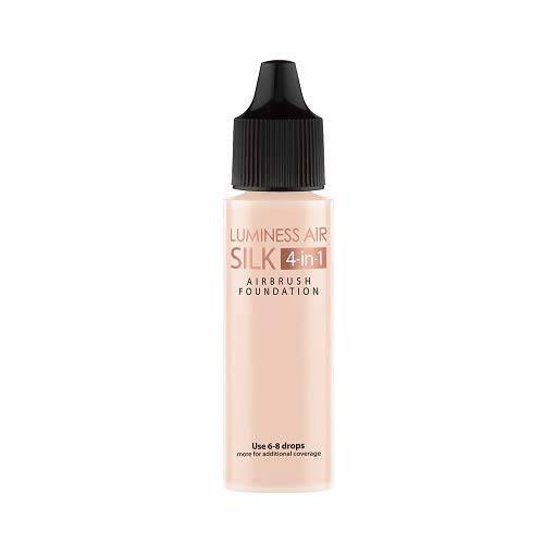 Luminess Air Silk 4-In-1 Airbrush Foundation- Foundation, Shade 010 (.5 Fl Oz) - Sheer to Medium Coverage - Anti-Aging Formula Hydrates and Moisturizes - Professional Makeup Kit for Cordless Air Brush