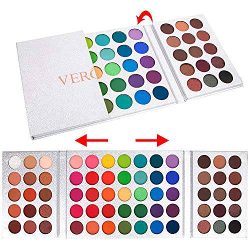 MOMSON Colorful Eyeshadow Makeup Palette – 65 Colors High Pigmented Matte Shimmer Glitter, Holiday Professional Cosmetics Eye Shadows Palette, Natural Colors, Long Lasting(ROSE GOLD GREEN BLUE)