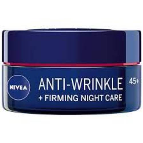 Nivea Anti-wrinkle + firming night care face cream 45+ with macadamia nut oil, shea butter and panthenol 50ml / 1.69 oz