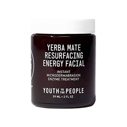 Youth To The People Resurfacing Energy Facial - Dual-Action Microdermabrasion Facial for Smooth, Soft Skin - Exfoliating Face Scrub with Enzymes, Yerba Mate Caffeine, Micro-Exfoliants - Vegan (2oz)