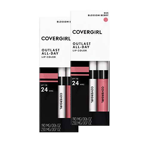 COVERGIRL Outlast All-day Moisturizing Lip Color, Blossom Berry, Pack of 4