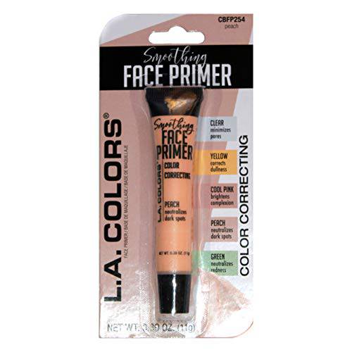 L.A. Colors (1) Tube Smoothing Face Primer Color Correcting Makeup Fills In Lines and Pores- Peach Neutralizes Dark Spots CBFP254