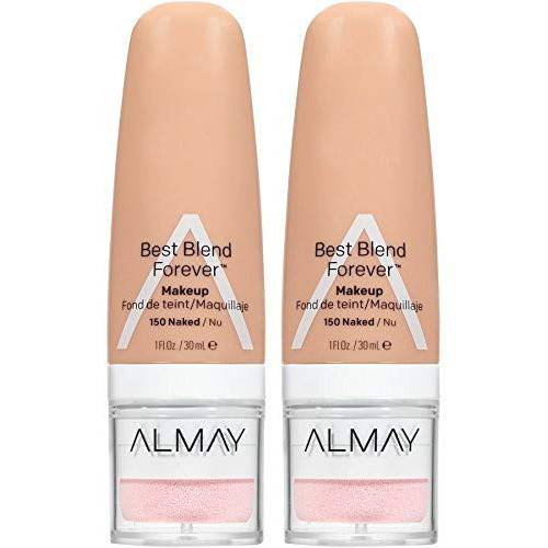 Almay Best Blend Forever Makeup, Naked 150 (2-Pack)