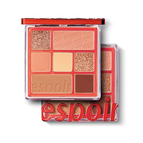 Espoir Real Eye Palette 3 Nude Mood (Soft Nude Shade Mood) | Multi-Use Long-Lasting Colors with Sparkling Glitter for Eyeshadow Base and Cheeks Makeup