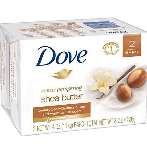 Dove Purely Pampering Shea Butter Beauty Bar, 4 oz, 2 Bar (Pack of 3)