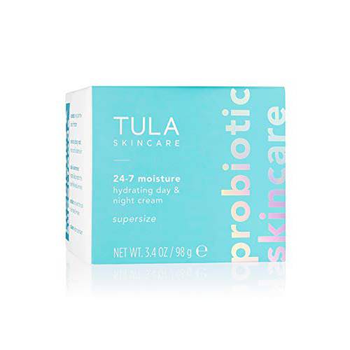 TULA Skin Care 24-7 Moisture Hydrating Day and Night Cream (Travel-Size) | Moisturizer for Face, Contains Watermelon Fruit and Blueberry Extract | 0.5 oz.