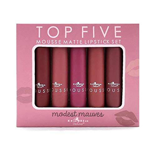 Italia Deluxe Top Five Mousse Matte Lipstick Set Modest Mauves