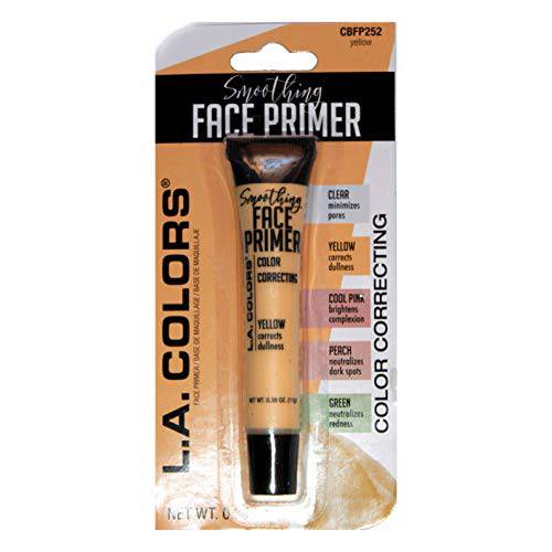 L.A. Colors (1) Tube Smoothing Face Primer Color Correcting Makeup Fills In Lines and Pores - Yellow Corrects Dullness CBFP252
