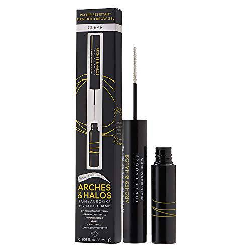 Arches & Halos Natural Hold Brow Gel - Coat and Condition Brows - Water Resistant - Vegan and Cruelty Free Makeup - Clear, 0.106 oz