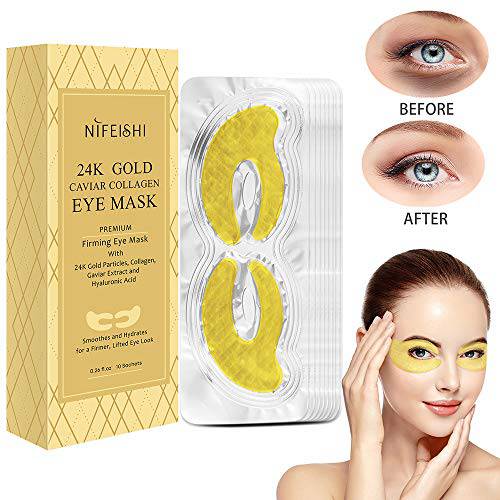 Under Eye Patches, Eye Mask Skincare, 24K Gold Eye Patches For Dark Circles, Hydrating Gel Eye Mask, Puffy Eyes Treatment, Under Eye Wrinkle Repair, White Tender Eyes.