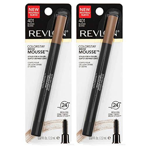 Pack of 2 Revlon Colorstay Brow Mousse, Blonde (401)