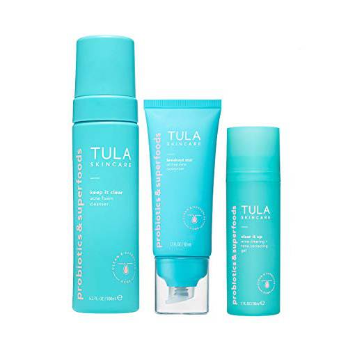 TULA Skin Care Acne Heroes Level 3 Acne Clearing Routine | An Effective, Gentle, and Complete Acne-Clearing Routine for Mild to Severe Breakouts