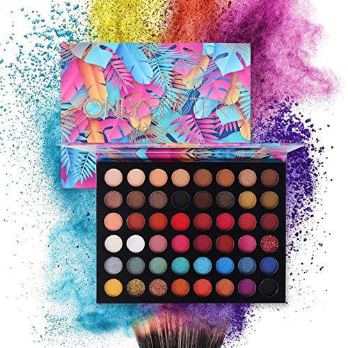 ONLYBETTER Eyeshadow Palette Glitter 48 Colors Bright Colorful Shimmer Eye Shadow Makeup Palette High Pigmented Metallic Color Eye Shadow Powder Easy To Blend Rainbow Sparkle Glitter Eyeshadow Pallet