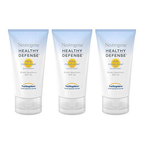 Neutrogena Healthy Defense Daily Moisturizer With Broad Spectrum SPF 50 Sunscreen, 1.7 Fl. Oz (Pack of 3)