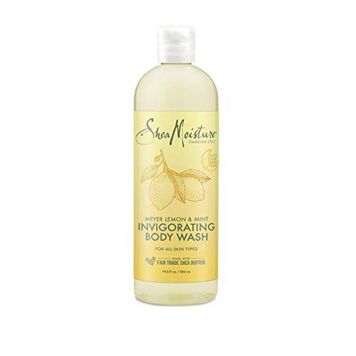 SheaMoisture Invigorating Body Wash for All Skin Types Invigorating Lemon Mint Cruelty Free Skin Care, Made with Fair Trade Shea Butter 19.8 oz