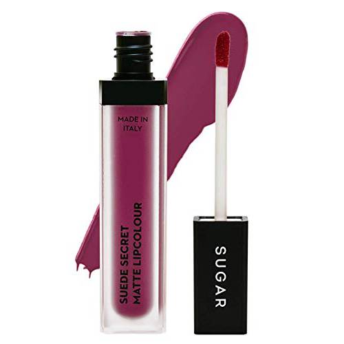 SUGAR Cosmetics Suede Secret Matte Lipcolour02 Plush Pink (Deep Rose Pink) High-Pigmented, Weightless
