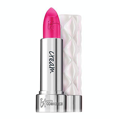 it COSMETICS Pillow Lips Lipstick, 11:11 - Bright Fuchsia with a Cream Finish - High-Pigment Color & Lip-Plumping Effect - With Collagen, Beeswax & Shea Butter - 0.13 oz