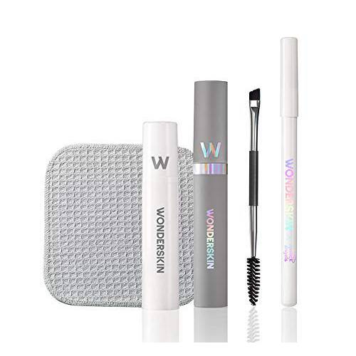 Wonderskin Wonder Blading Brow Kit - Eyebrow Tint Kit, Waterproof Brow Gel with Touch Up Eyebrow Pencil, Brow Tint Makeup, Alcohol-Free Microblading Alternative for a Natural Eye Brow Look