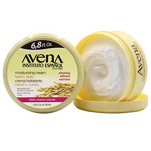 Avena Instituto Español, Moisturizing Cream, Hand & Body, Revitalizes and Protects your Skin, 2-Pack Of 6.8 FL Oz each, 2 Jars