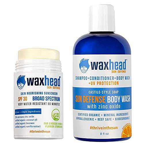 Waxhead Zinc Oxide Sunscreen Stick and Zinc Soap Body Wash