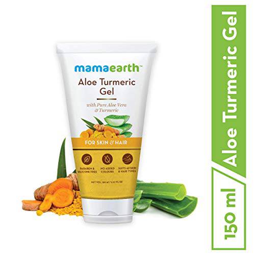 Aloe Vera Gel From 100% Pure Aloe Vera For Face | Skin & Hair with Turmeric & Vitamin E (150 Ml)