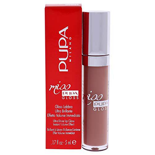 Pupa Milano Miss Milano Lip Gloss - Shiny, Smooth, Plump - Soft, Innovative Gel Texture - Glides Smoothly On Lips - For A Moisturizing And Volume Enhancing Effect - 103 Forever Nude - 0.17 OZ