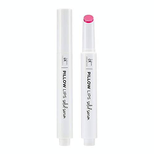it COSMETICS Pillow Lips Solid Serum Gloss, Instant Shine & Hydration - Adds A Natural Flush Of Color - With Collagen, Hyaluronic Acid & A Tri-Oil Complex - 0.07 Oz 11:11 (Bright Fuchsia)