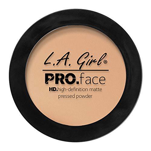 L.A. Girl Pro Face HD Matte Pressed Powder, Nude Beige, 0.25 Ounce (Pack of 3) (GPP605)