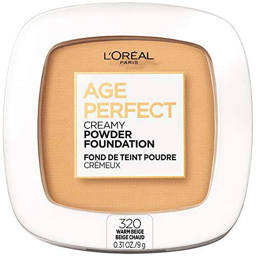 L’Oreal Paris Age Perfect Creamy Powder Foundation Compact, 320 Warm Beige, 0.31 Ounce