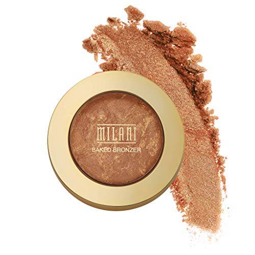 Milani Baked Bronzer - Dolce, Cruelty-Free Shimmer Bronzing Powder to Use For Contour Makeup, Highlighters Makeup, Bronzer Makeup, 0.25 Ounce