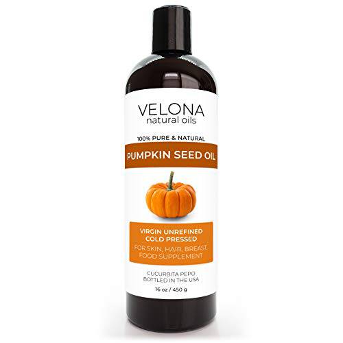 velona Pumpkin Seed Oil USDA Certified Organic - 16 oz | 100% Pure and Natural Carrier Oil | Unrefined, Cold Pressed | Cooking, Face, Hair, Body & Skin Care | Use Today - Enjoy Results