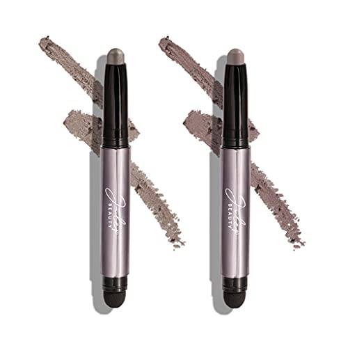 Julep Eyeshadow 101 Crème to Powder Waterproof Eyeshadow Stick Duo, Taupe Shimmer and Stone
