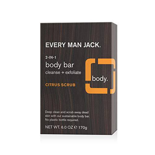 Every Man Jack Men’s 2-in-1 All Over Bar - Cedarwood | Naturally Derived, Parabens-free, Pthalate-free, Dye-free, Certified Cruelty Free, Made With 100% PCR Paper | Pack of 1