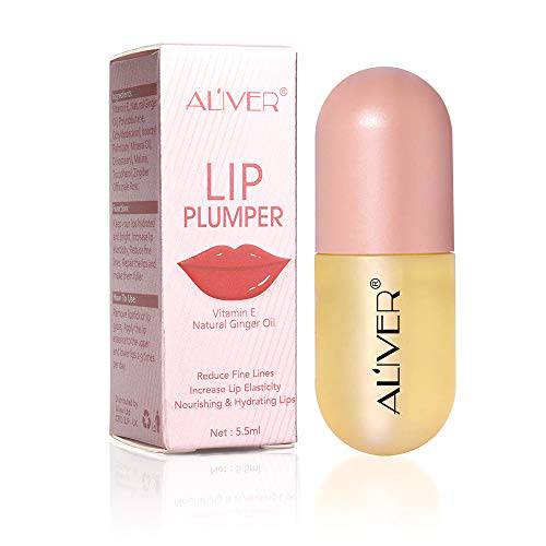 FGHJ Lip Plumper, Natural Lip Plumper & Lip Care Serum, lip plumping lip gloss, lip plumper gloss, Day Care, Lip Enhancer Make Lips Fuller and Moisturizing Beautiful Fuller -5.5ml