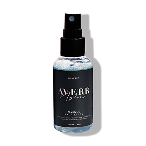 Averr Aglow Maskne Face Spray, Hydrating Natural Face Mask Acne Mist, Soothes Inflammation and Irritation, Gentle on All Skin Types, Prevents Breakouts