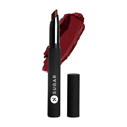 SUGAR Cosmetics Matte Attack Transferproof Lipstick04 Maroon Vibe (Dark Red) Moisturiser, Long Lasting , Matte Finish