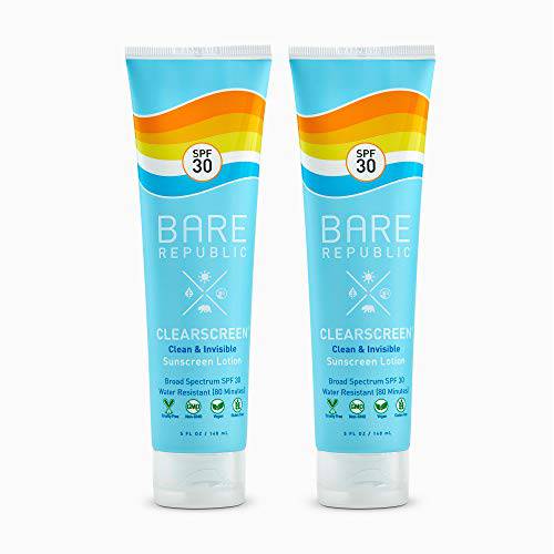 Bare Republic Clearscreen Lotion SPF 30- 2 Pack